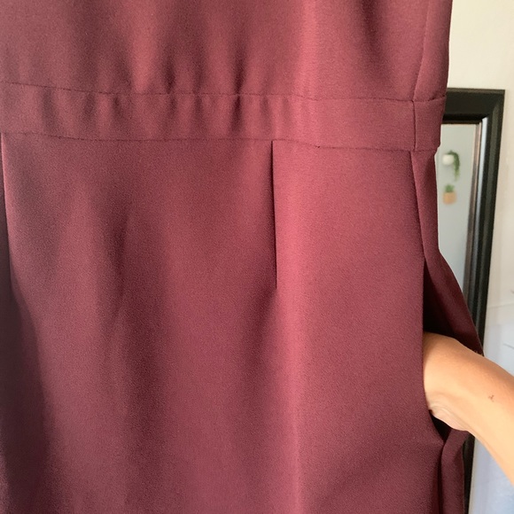 J. Crew Cutaway Crepe Dress in Burgundy - Picture 4 of 7